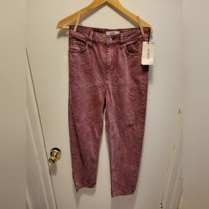 Ba&sh Rosie Jeans maroon acid wash size s